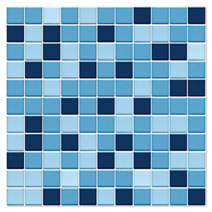 Mosaik Klinker Mosaicos Mix Oscuro Blå Blank 32x32 (2.5x2.5) cm-0